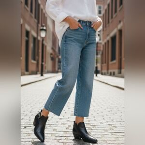 ANTHROPOLOGIE, SAM EDELMAN, BLACK LEATHER BUCKLE BOOTS, SIZE 9.5